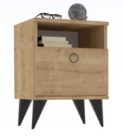 Noptieră Trendy Barlo Sapphire Oak/Black 36.8x55x40cm GTR001555 imaginea #2 — magazin online Desire.md