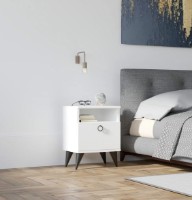 Noptieră Trendy Barlo White/Black 36.8x55x40cm GTR001557