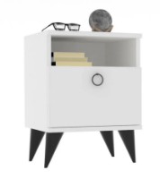 Noptieră Trendy Barlo White/Black 36.8x55x40cm GTR001557 imaginea #2 — magazin online Desire.md