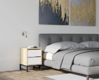 Noptieră Trendy Cefalu Sapphire Oak/White 40x40x55cm GTR001560