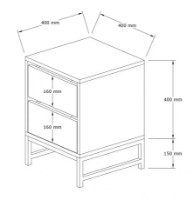 Noptieră Trendy Cefalu Sapphire Oak/White 40x40x55cm GTR001560 imaginea #4 — magazin online Desire.md