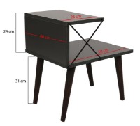 Noptieră Trendy Cruce Anthracit 50x55x40cm GTR001525 imaginea #3 — magazin online Desire.md