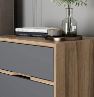 Noptieră Trendy Elina 8170 Walnut/Anthracit 47x54x40cm GTR003975 imaginea #2 — magazin online Desire.md