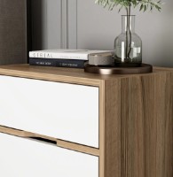 Noptieră Trendy Elina 8171 Walnut/White 47x54x40cm GTR003976 imaginea #2 — magazin online Desire.md