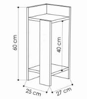 Noptieră Trendy Elos L White 25x60x27cm GTR001487 imaginea #3 — magazin online Desire.md