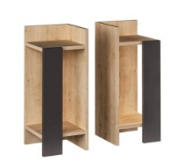 Noptieră Trendy Elos Oak/Anthracit 25x60x27cm GTR001491 2pcs imaginea #2 — magazin online Desire.md