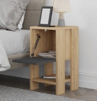 Noptieră Trendy Ema Oak/Anthracit 30x55x30cm GTR001506 imaginea #2 — magazin online Desire.md