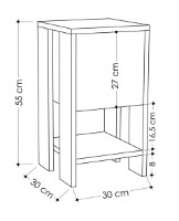 Noptieră Trendy Ema Oak/Anthracit 30x55x30cm GTR001506 imaginea #4 — magazin online Desire.md