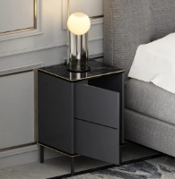 Прикроватная тумба Trendy Imaj Anthracit/Gold 60x40x35cm GTR005895 фото №2 — интернет-магазин Desire.md