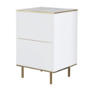 Прикроватная тумба Trendy Imaj White/Gold 60x40x35cm GTR005898 фото №3 — интернет-магазин Desire.md