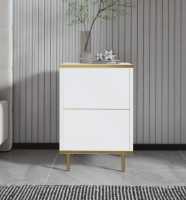 Прикроватная тумба Trendy Imaj White/White Marble/Gold 60x40x35cm GTR005896