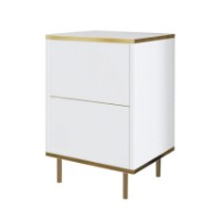 Прикроватная тумба Trendy Imaj White/White Marble/Gold 60x40x35cm GTR005896 фото №3 — интернет-магазин Desire.md