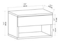 Прикроватная тумба Trendy Jamot White 44.6x31.9x29cm GTR005879 фото №4 — интернет-магазин Desire.md