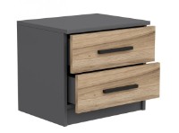 Прикроватная тумба Trendy Kale 4920 Anthracit/Walnut 50x40x47cm GTR003977 фото №3 — интернет-магазин Desire.md