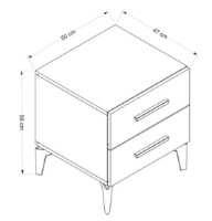 Noptieră Trendy Kale 8856 White 50x56x47cm GTR003982 imaginea #4 — magazin online Desire.md