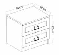 Noptieră Trendy Kale 4922 White 50x40x47cm GTR003979 imaginea #4 — magazin online Desire.md