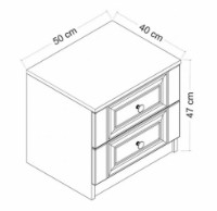 Noptieră Trendy Kale 4923 White 50x40x47cm GTR003980 imaginea #4 — magazin online Desire.md