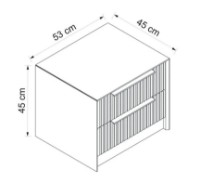 Noptieră Trendy Kale Luxe 7938 Stone 45x53x45cm GTR003983 imaginea #4 — magazin online Desire.md