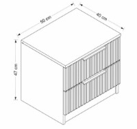 Noptieră Trendy Kale Plus 7898 Anthracit 50x40x47cm GTR003985 imaginea #4 — magazin online Desire.md