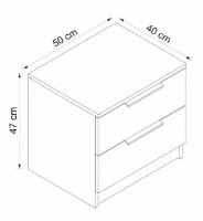 Прикроватная тумба Trendy Kale Plus 7911 Walnut 50x40x47cm GTR003987 фото №4 — интернет-магазин Desire.md