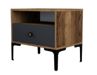 Noptieră Trendy Lizbon 529 Walnut/Anthracit/Black 50.8x56x40cm GTR001516 imaginea #3 — magazin online Desire.md