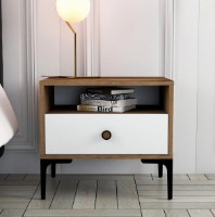 Noptieră Trendy Lizbon 530 Walnut/White/Black 50.8x56x40cm GTR001517 imaginea #1 — magazin online Desire.md