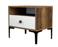 Noptieră Trendy Lizbon 530 Walnut/White/Black 50.8x56x40cm GTR001517 imaginea #3 — magazin online Desire.md