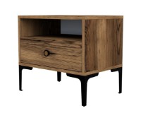 Noptieră Trendy Lizbon 532 Walnut/Black 50.8x56x40cm GTR001519 imaginea #3 — magazin online Desire.md