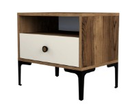 Noptieră Trendy Lizbon 533 Walnut/Cream/Black 50.8x56x40cm GTR001520 imaginea #3 — magazin online Desire.md