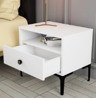 Noptieră Trendy Lizbon 535 White/Black 50.8x56x40cm GTR001522 imaginea #2 — magazin online Desire.md