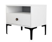 Noptieră Trendy Lizbon 535 White/Black 50.8x56x40cm GTR001522 imaginea #3 — magazin online Desire.md