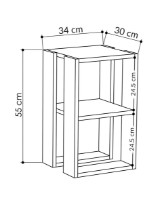 Noptieră Trendy Lonie White 55x34x30cm GTR001504 imaginea #3 — magazin online Desire.md