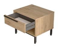 Noptieră Trendy ON14-S Oak/Black 53.6x50x44.5cm GTR001550 imaginea #3 — magazin online Desire.md