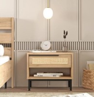 Noptieră Trendy ON14-SU Walnut/Oak/Black 53.6x50x44.5cm GTR001551