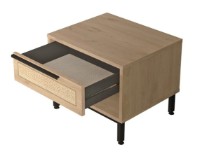 Noptieră Trendy ON14-SU Walnut/Oak/Black 53.6x50x44.5cm GTR001551 imaginea #3 — magazin online Desire.md