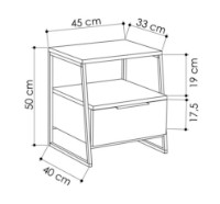 Noptieră Trendy Pal Light Mocha 45x50x41cm GTR001494 imaginea #3 — magazin online Desire.md