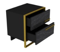 Noptieră Trendy Polka Black/Black Marble/Gold 50x51.8x38.5cm GTR005903 imaginea #2 — magazin online Desire.md