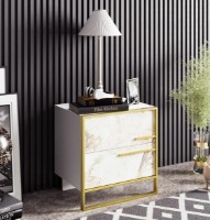 Noptieră Trendy Polka White/White Marble/Gold 50x51.8x38.5cm GTR005904 imaginea #4 — magazin online Desire.md