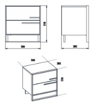 Noptieră Trendy Polka White/White Marble/Gold 50x51.8x38.5cm GTR005904 imaginea #3 — magazin online Desire.md