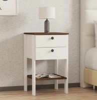 Noptieră Trendy Ruzisa White/Walnut 75x44x44cm GTR005909