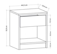 Noptieră Trendy Sheridan Anthracit 52.5x44.4x36cm GTR005899 imaginea #4 — magazin online Desire.md