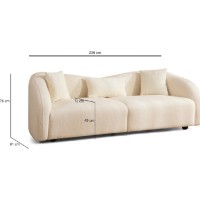 Canapea Trendy Venedik Cream 236x91x76cm GTR003320 imaginea #8 — magazin online Desire.md
