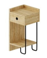 Noptieră Trendy Sirius L Oak/Black 60x31.5x29.5cm GTR001510 imaginea #3 — magazin online Desire.md