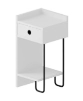 Noptieră Trendy Sirius L White/Black 60x31.5x29.5cm GTR001511 imaginea #2 — magazin online Desire.md