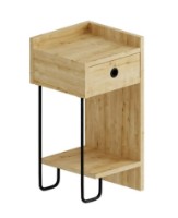 Noptieră Trendy Sirius R Oak/Black 60x31.5x29.5cm GTR001513 imaginea #2 — magazin online Desire.md