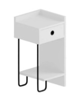 Noptieră Trendy Sirius R White/Black 60x31.5x29.5cm GTR001514 imaginea #3 — magazin online Desire.md