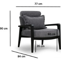 Кресло Trendy Apollo Grey 84x90x77cm GTR002112 фото №7 — интернет-магазин Desire.md