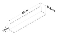 Навесная полка Trendy AE104 2669 Oak 90x15x14.8cm GTR005496 фото №3 — интернет-магазин Desire.md