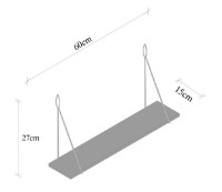 Навесная полка Trendy Amaryllis Dark Walnut/Black 60x27x15cm GTR005309 фото №3 — интернет-магазин Desire.md