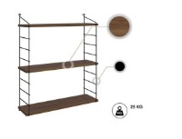 Навесная полка Trendy Armoni Black/Walnut 72x85x20cm GTR005338 фото №3 — интернет-магазин Desire.md